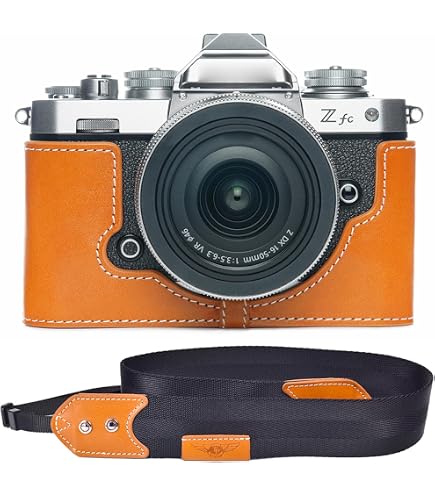 Amazon | JISYIWOW ボディーハーフケース 対応NIKON ZFC本革カメラ